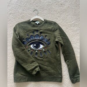 Kenzo Green Sweatshirt with Eye Design